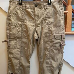 Natural Reflections Khaki Walking Cropped Pants